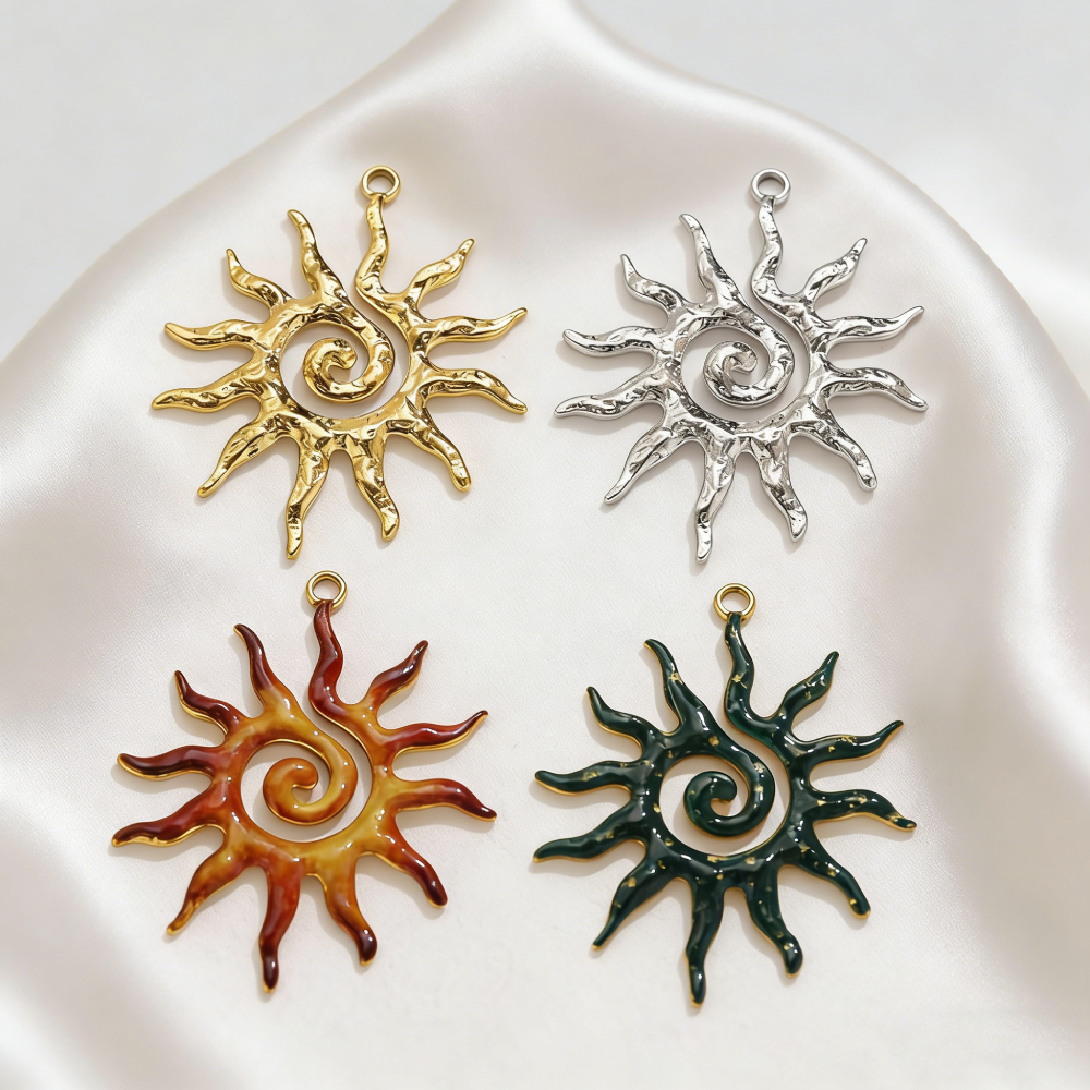 Vintage Collectible Item - 5PCS Stainless Steel Vintage Spiral Sun