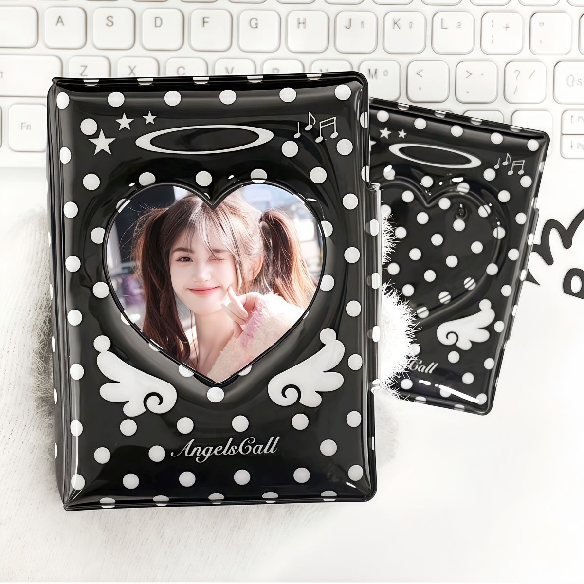 Polaroid Photo Album - 3in Photo Card Holder Cute Black