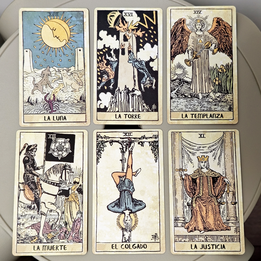Vintage Collectible Cards - Vintage Tarot Deck 10.3*6cm Spanish Edition