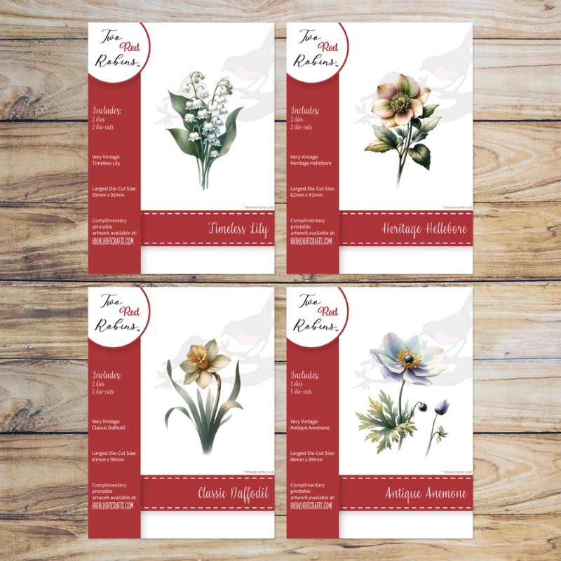 Vintage Collectible Cards - Very Vintage Collection Lily Flowers Anemone