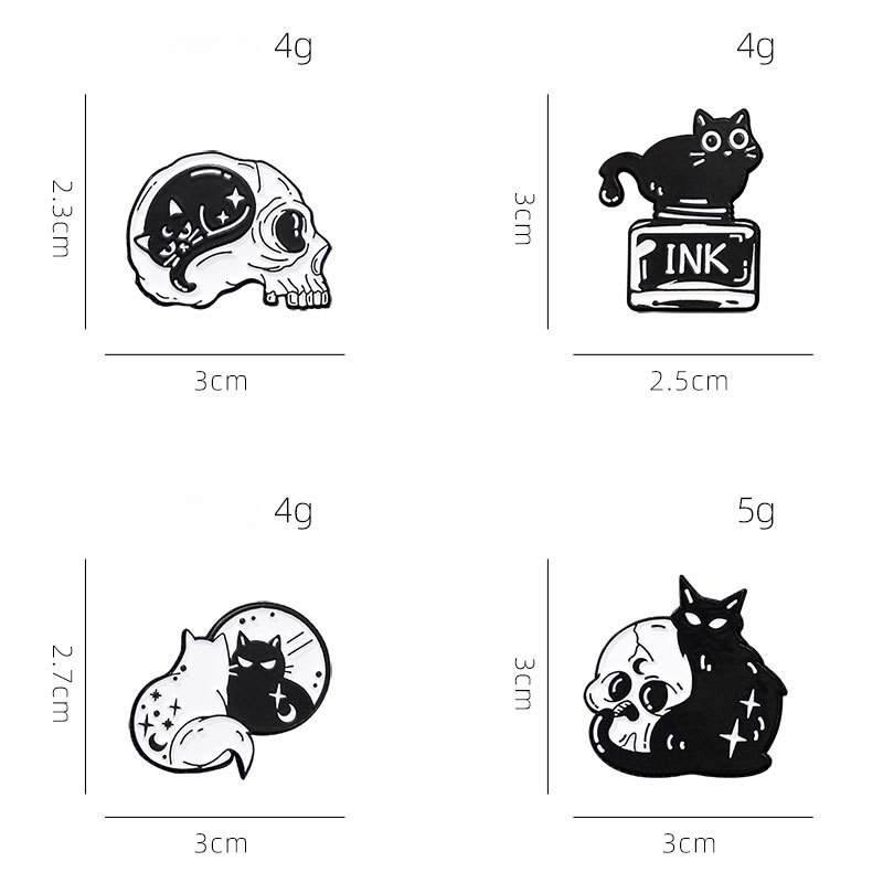 Cute Black Cat Collection Plan - Vintage Collectible Pins avaliação e preço