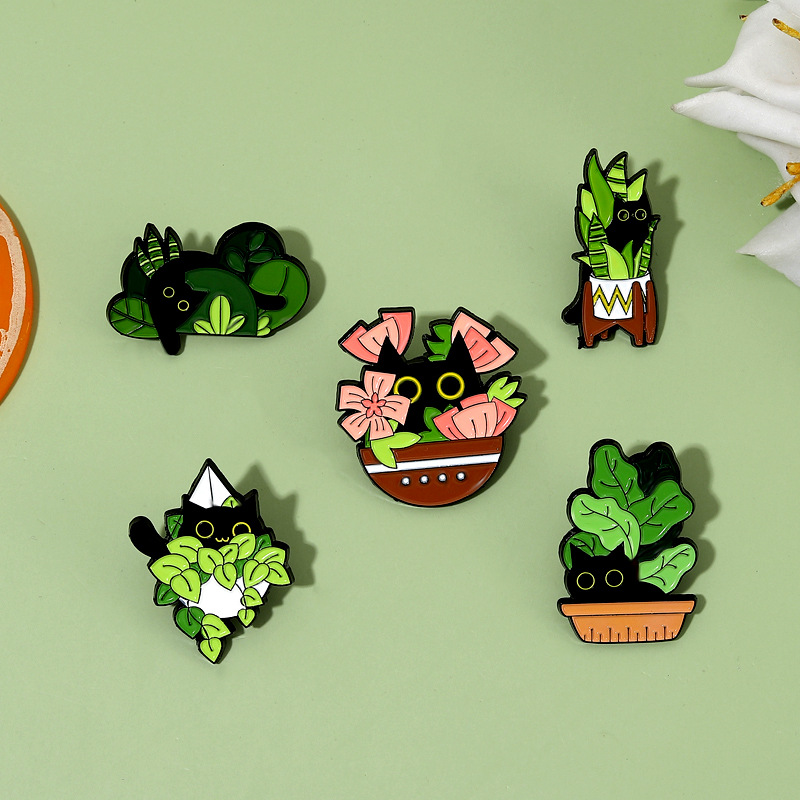 Cute Black Cat Collection Plan - Vintage Collectible Pins avaliação e preço