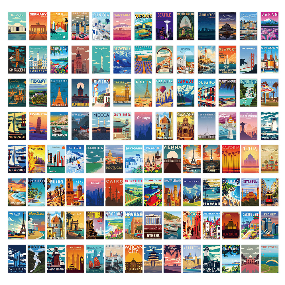 108 Pcs Scenic Landscape Stamp - Vintage And Collectible Stores avaliação e preço