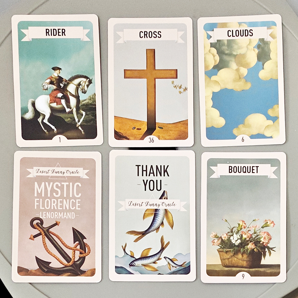 Mystic Florence Lenormand Deck - Vintage Collectible Cards avaliação e preço