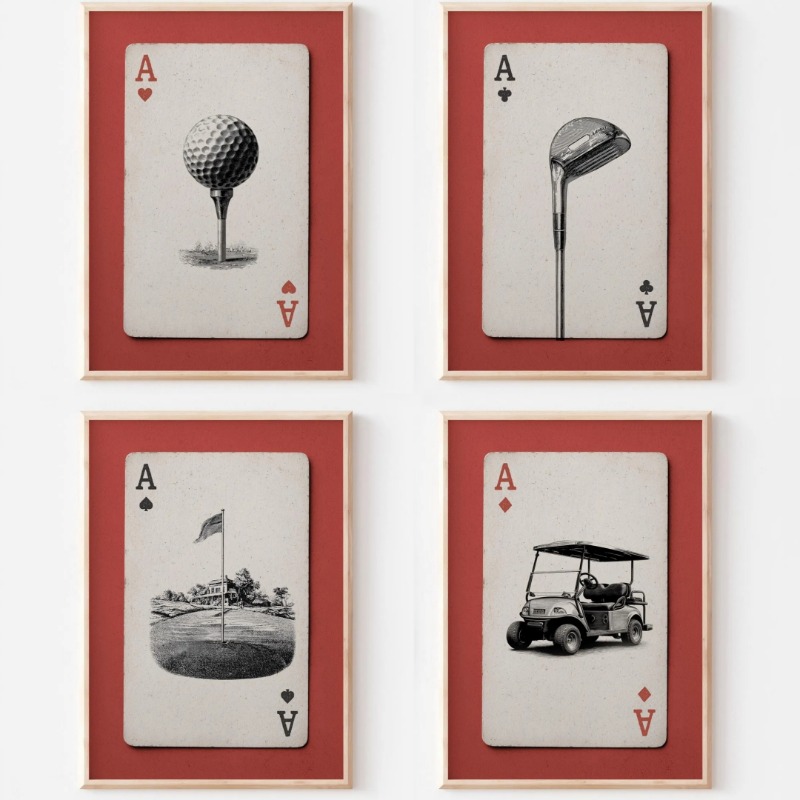 Vintage Golf Playing Cards Pos - Vintage Collectible Playing Cards avaliação e preço