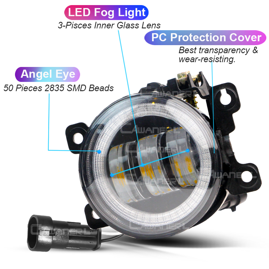 2 X Car Angel Eye LED Lens Fog - Darkroom Enlarger Lens avaliação e preço