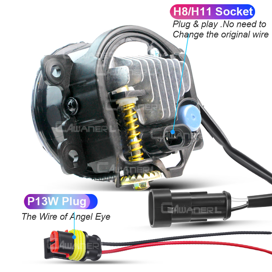 2 X Car Angel Eye LED Lens Fog - Darkroom Enlarger Lens avaliação e preço