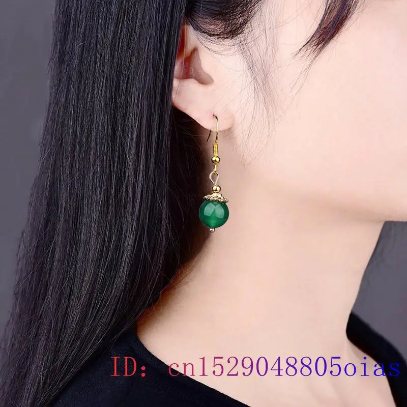 Green Jade Beaded Earrings Luc - Vintage Collectibles For Sale avaliação e preço