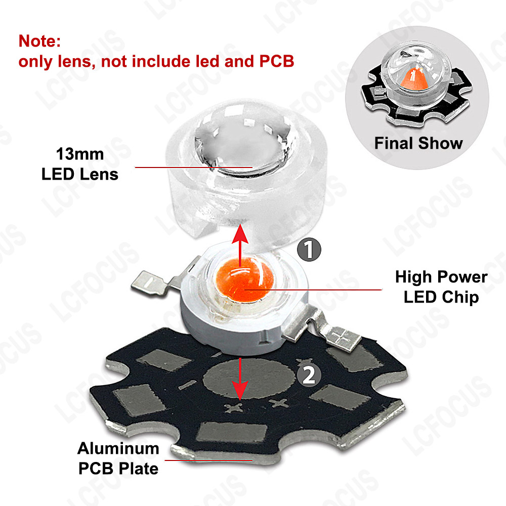 13mm 1W 3W Mini LED Lens 15 30 - Darkroom Enlarger Lens avaliação e preço