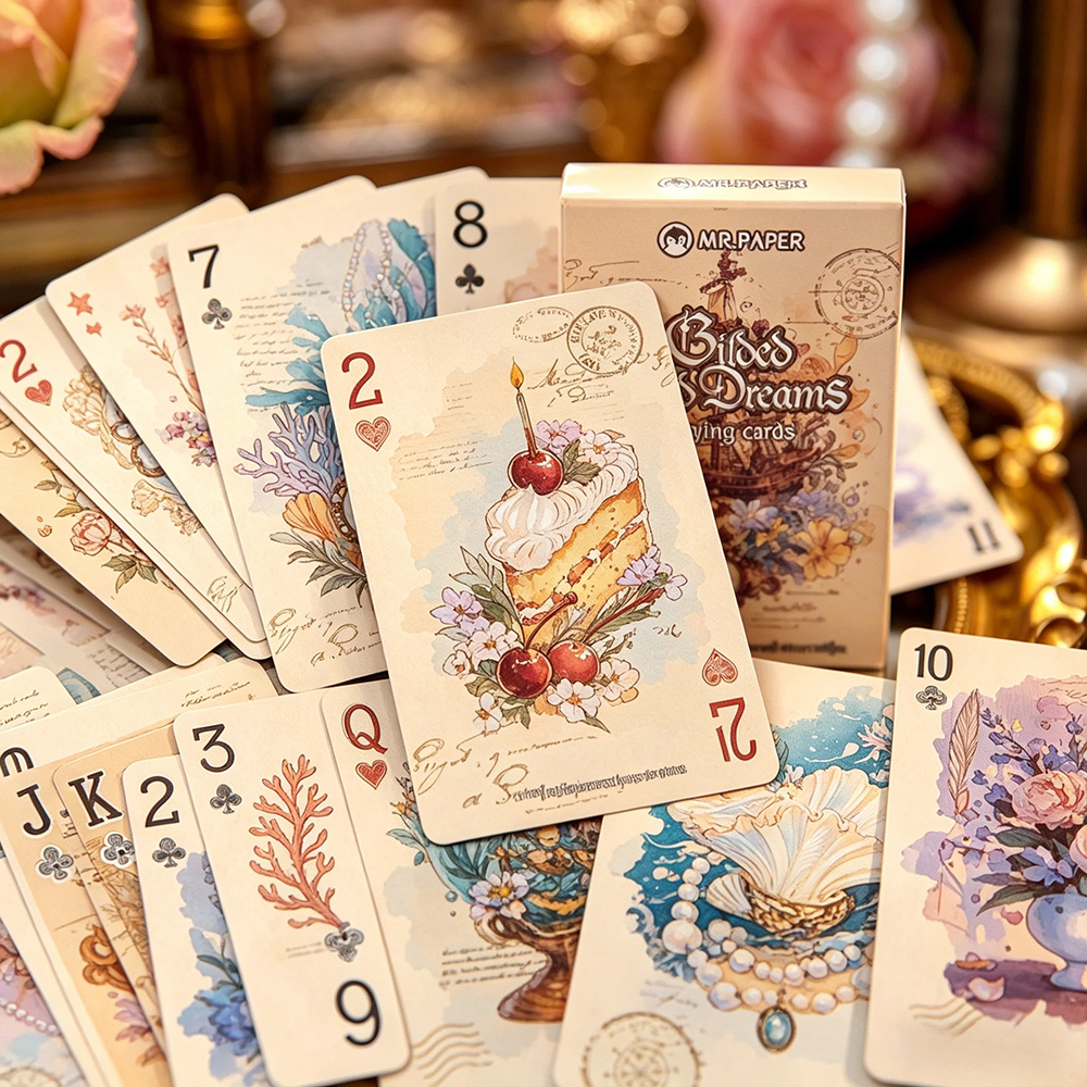 55Pcs Vintage Aesthetic Playin - Vintage Collectible Playing Cards avaliação e preço