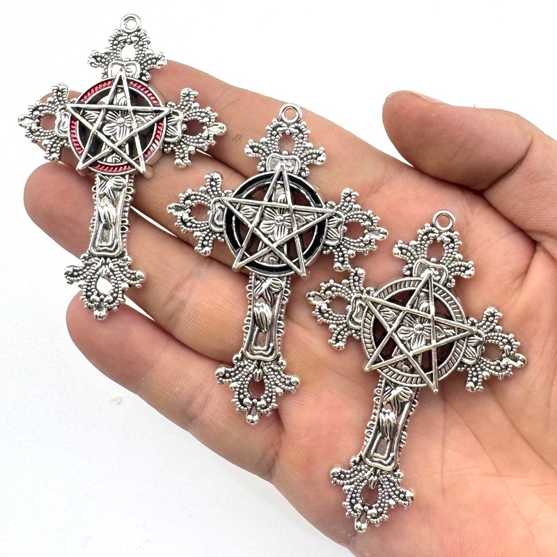 2pcs 30x15mm Gothic Big Cross  - Vintage Collectible Item avaliação e preço