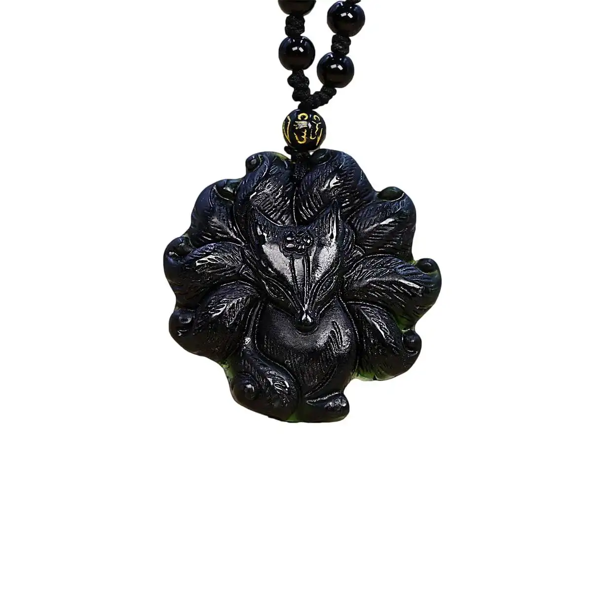Jade Nine Tailed Fox Pendant B - Vintage Collectibles For Sale avaliação e preço