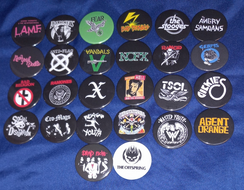 Vintage US Punk Rock Band Pinb - Vintage Collectible Pins avaliação e preço