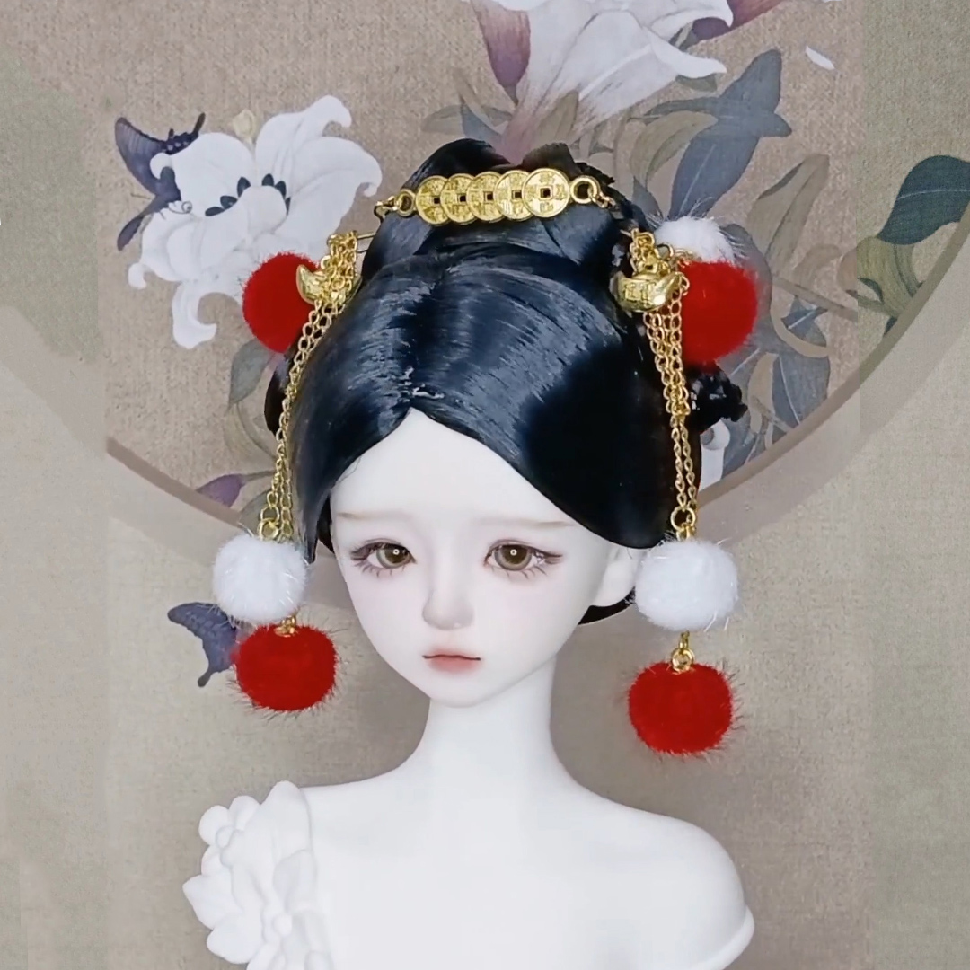 1/4 1/3 Scale BJD Doll Wig Anc - Vintage Collectible And Vintage Dolls avaliação e preço