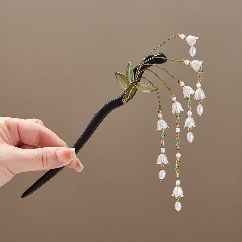 Wooden Flower Hairpin Vintage  - Vintage Collectibles For Sale avaliação e preço