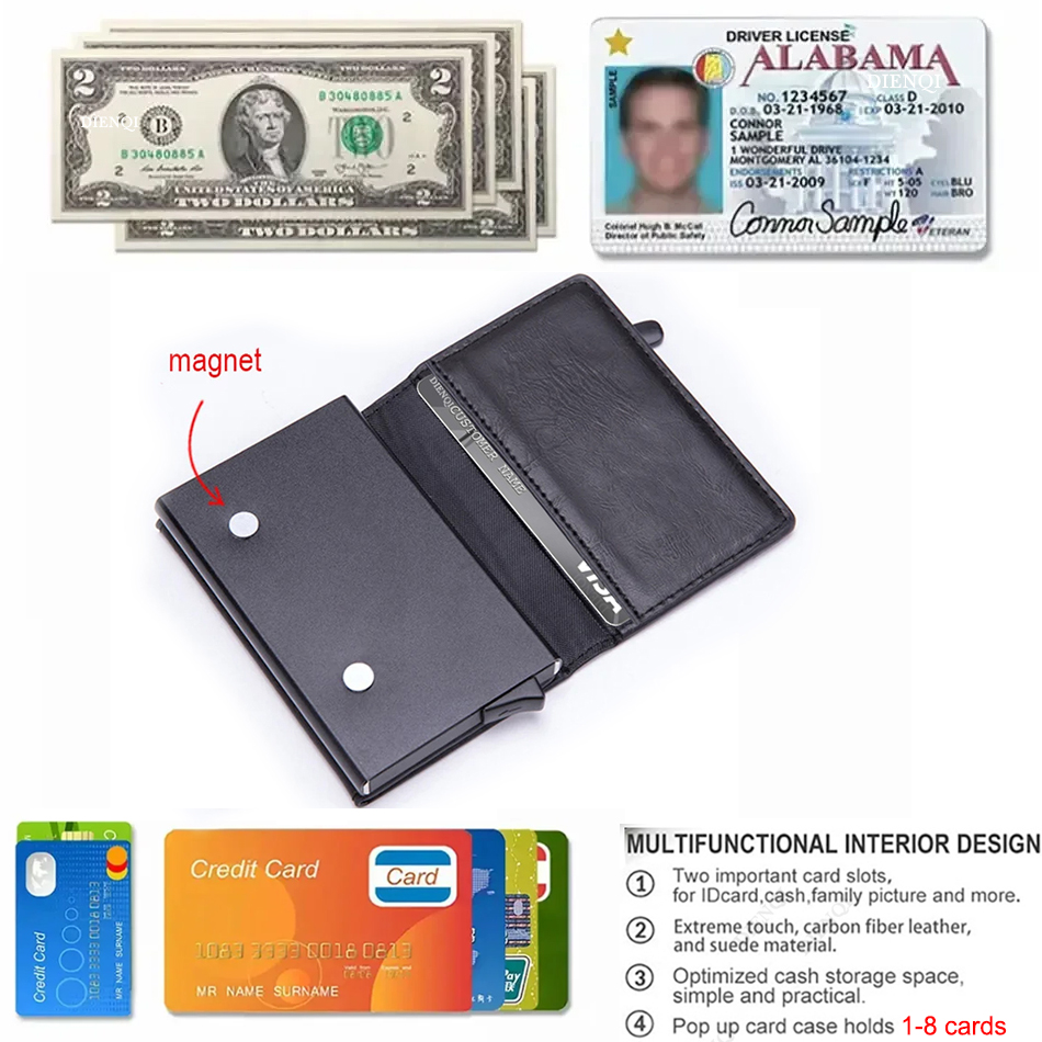 RFID Blocking Card Wallet Magn - Vintage Collectible Cards avaliação e preço