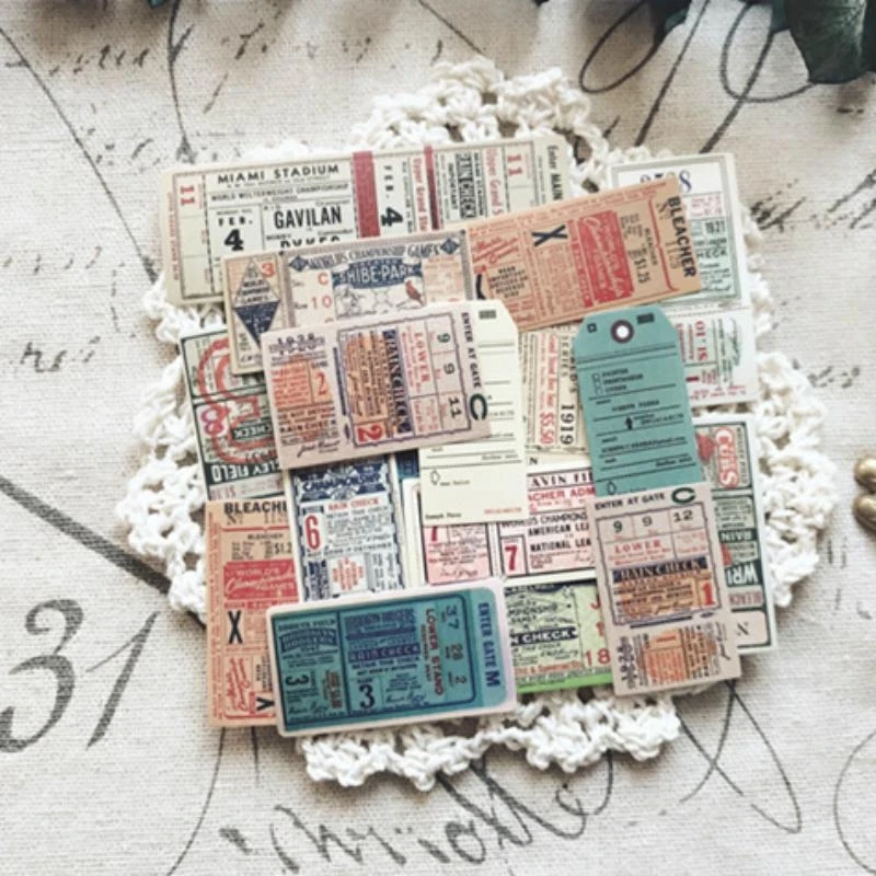 22 Pcs Vintage Paper Stickers  - Vintage Collectible Cards avaliação e preço