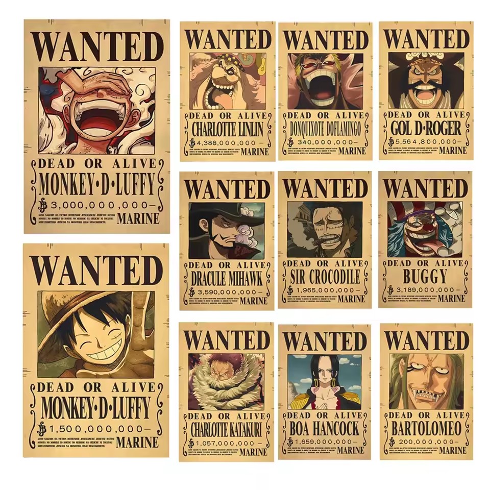 Anime One Piece Bounty Wanted  - Vintage Collectible Figures avaliação e preço