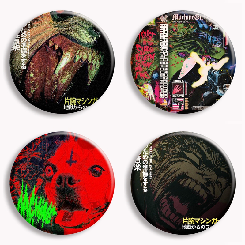 Machine Girl Wlfgrl Button Pin - Vintage Collectible Pins avaliação e preço