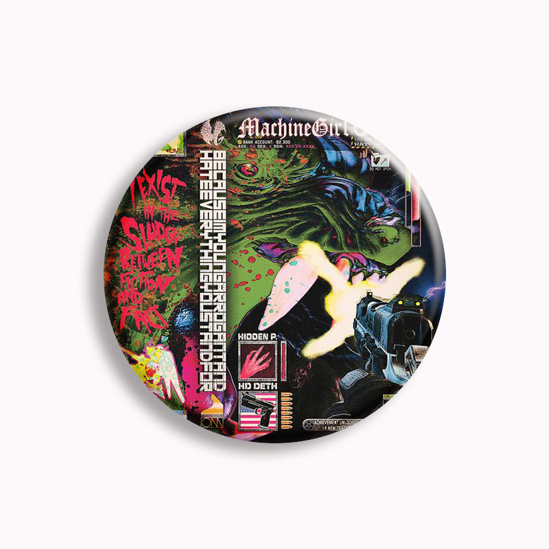 Machine Girl Wlfgrl Button Pin - Vintage Collectible Pins avaliação e preço