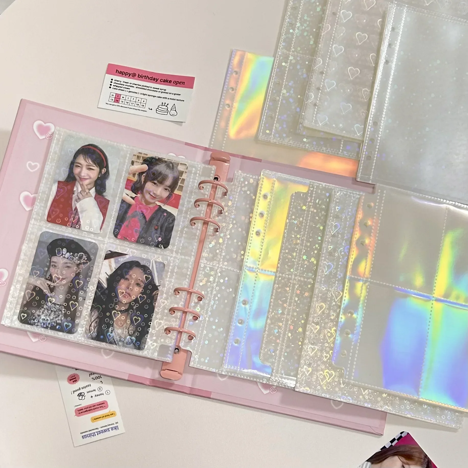 10pcs A5 Heart Binder Sleeves  - Polaroid Photo Album avaliação e preço