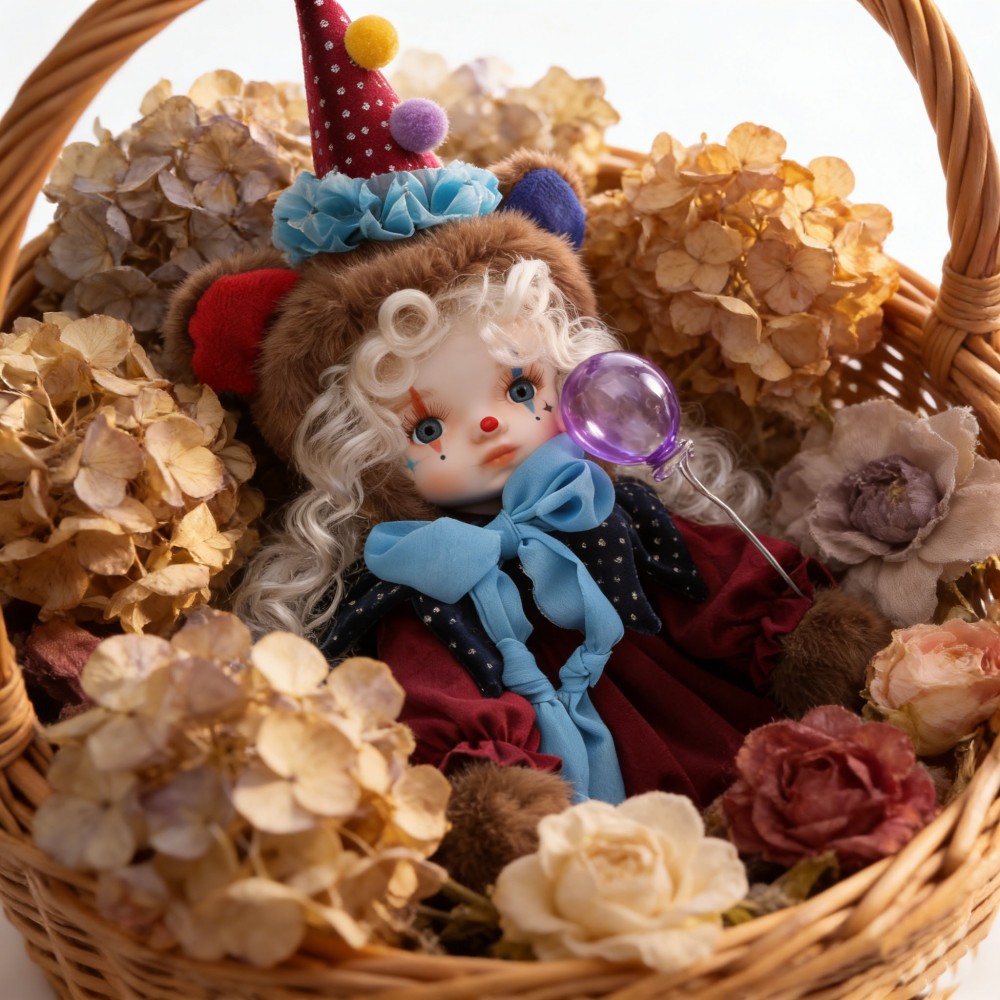 Ceramic Plush Vintage Clown Do - Vintage Collectible Porcelain Dolls avaliação e preço