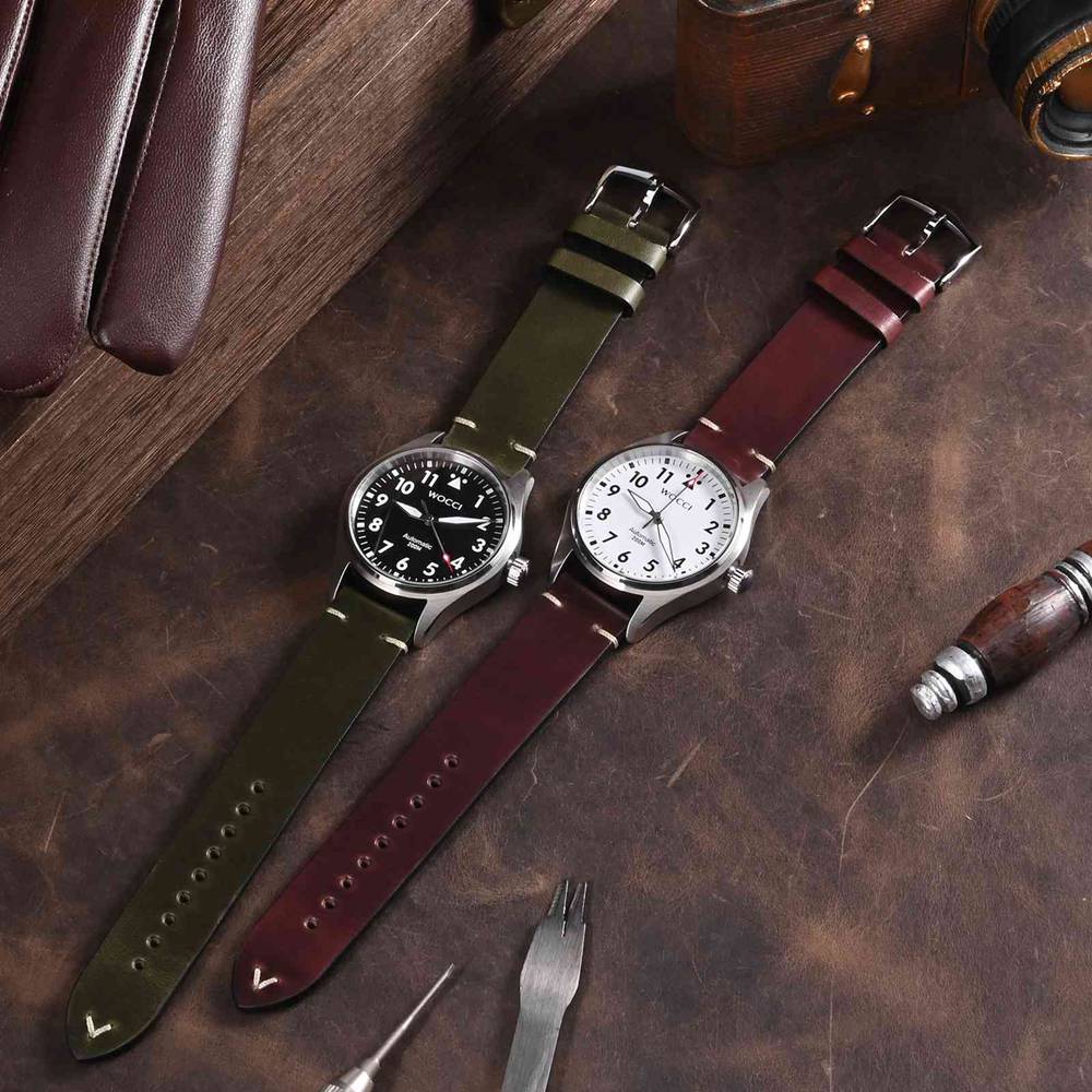 WOCCI Oil Wax Leather Watch St - Vintage Collectible Pins avaliação e preço