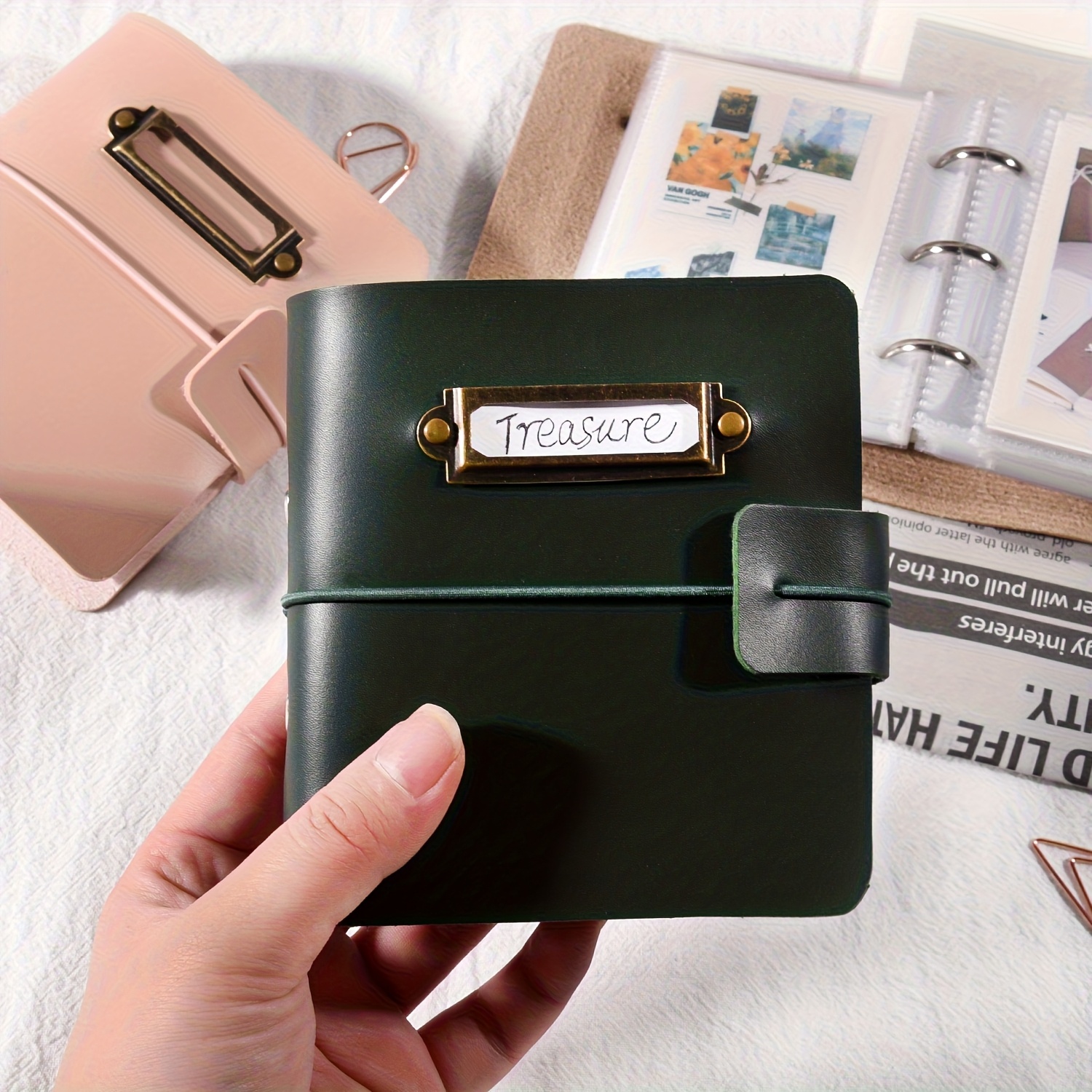 Photo Album Storage, Retro Lea - Polaroid Photo Album avaliação e preço